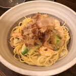 PASTAわざや - 海老とアボカドの和風クリームソースパスタ