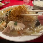 南海飯店 - 皿うどんの麺