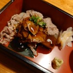 亀戸升本 - 肉の下に隠れた出汁で炊かれた大根が絶品