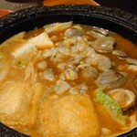 亀戸升本 - 大根アサリ鍋:殻付きのアサリがデカいの！