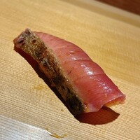 波濤 - カツオです。外で皮目を藁焼きに