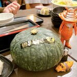 手打ちうどん 大蔵 - ミカンのきもちさん持参のカボチャ♡
      ※これ、本物なんです～～