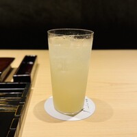 銀座焼とり 京丹波 - レモン酒ソーダ割り