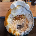 京氷ゆきみ庵 - さらに底から黒ごまカスタードソース！