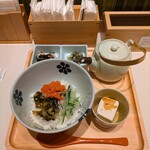 だし茶漬け+肉うどん えん - だし茶漬け 明太子と高菜 860円