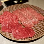 焼肉×創作びすとろ 笑進笑明 - 和牛ロースと上ロース