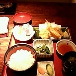 新小岩　福島 - ランチ　刺身と天ぷら定食