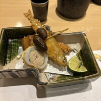 鮨 航 - 天ぷら盛合わせ