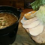 麺屋時茂 - 鶏白湯つけ麺＋大盛り＋時茂セット