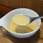 キッチン ブルー グローブ - スープを飲んで