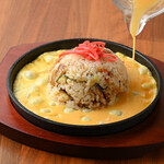 天ぷらバル 天むす 銀座 たけぞう - 鉄板焼き天ばらチャーハン