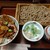 蝦夷前そばと豚丼 北堂 - 料理写真:冷たい蕎麦とミニ豚丼セット