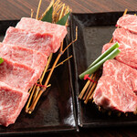 焼肉 天道 - 特選三日月、特選三角バラ