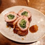 釜めし菜時記 さき亭 - 追加2 九条ネギ豚巻き350円