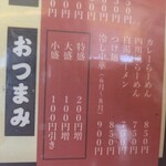 サッポロラーメン狸小路 - メニュー