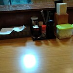 らーめん あお屋 - 夜だよ。それも20時近いカウンターの綺麗な事にビックリ（笑）スタッフさんお疲れ様です。
