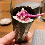 登喜和鮨 新潟店 - かきあえなますの手巻き