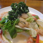 ハンバーグレストラン葦 - 帆立と海老のバター焼き