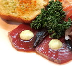 ゴメンネJIRO - （前菜）かつおのたたきワサビソース