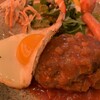 手作りハンバーグ卵