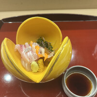赤坂 菊乃井 - 昼懐石１５７３０円。明石天然鯛、うおぜ。関東ではエボ鯛のうおぜには、板ポンズがピッタリです。