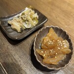 立呑み さぁいこうか!! - つぶ貝わさび、クラゲ柚子