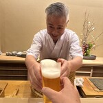 すし処 睦月 - 乾杯