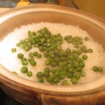 やなぎ澤 - 【再訪11】炊き込みごはんは、グリンピースご飯