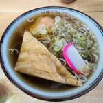 ドライブイン川原 - かけそばに玉子トッピング