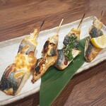 さば料理専門店 SABAR+ - ■ さばの串焼き４種盛り合わせ