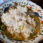 いな穂のかなぶん亭 - 〆のモツ煮inご飯