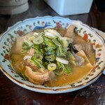 いな穂のかなぶん亭 - モツ煮（具材の竹輪の旨味が効いてます）