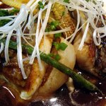 ラ・プレーヌ・リュヌ  - 3種の魚のポワレバルサミコソースアップ