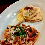 CIVIDALE - イタリア産黒オリーブたっぷりプッタネスカスパゲティ⭐️特有のオイル感とトマトソースが絡まり合ってとても美味しい❤️リピートです♫♪(๑ᴖ◡ᴖ๑)♪