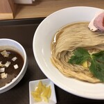 めん処 きよ洲 - 貝汁昆布水の芳醇つけ麺、大盛り！