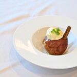 季節限定　丸焼きりんごバニラアイス添え