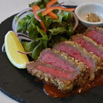 信州アルプス牛もも肉レアかつ