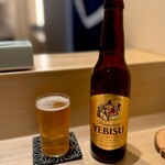 恵比寿 鮨 はつめ - ビール(ペアリング①)