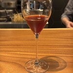 真白 - ドリンク⑧（デザートに合わせて）
      
      ・ザクロ果汁に、
      ・コーヒーで香りづけして、
      ・少し甘みを出して