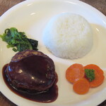 茶房虹の村陶苑 - 特製ハンバーグ