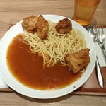 スパゲッティ・ハウス ヨコイ T-FOOD STADIUM - 『トリカラ』という、メニュー名だったはず。大きい唐揚げが、４つもあって、嬉しいです！