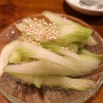 やきとん 赤尾 - ◎セロリ漬け。塩味でオイルを利かせる