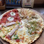 +コハクテラス - 料理写真:マルゲリータ、コハク、レンコンキンピラ、お好み焼き