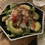 CURRY BAR CAFE 三月の水 - シーフードサラダ(ハーフ)  三月の水　ドレッシングは、アジアン風に甘め