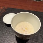 奈良屋町 青 - ②北海道産鱈の白子を使ったおじや、柚子の皮を振りかけて