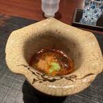 奈良屋町 青 - ⑥あん肝の茶碗蒸し風、ジュレをかけて