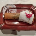 鮨 茶居庵 - ワインポーク味噌漬春巻（揚げ物）