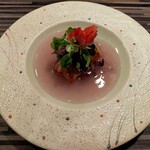 赤坂鉄板焼 ヒレ - 本式浮力熟成魚のポアレ　シェフ気まぐれソースで