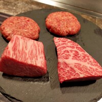赤坂鉄板焼 ヒレ - 特選A5黒毛和牛ヒレステーキ40g　＆　黒毛和牛100％ハンバーグ