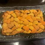 まど居 - 本日の…ウニホーレン（北海道産うに）ホーレン草が見えない……∑(ﾟДﾟ)